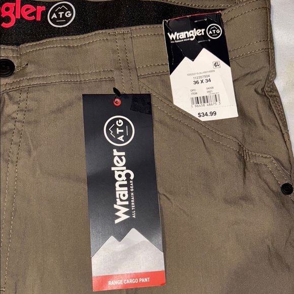 Wrangler Men's Cargo Pants - Olive Green - Picture 2 of 3